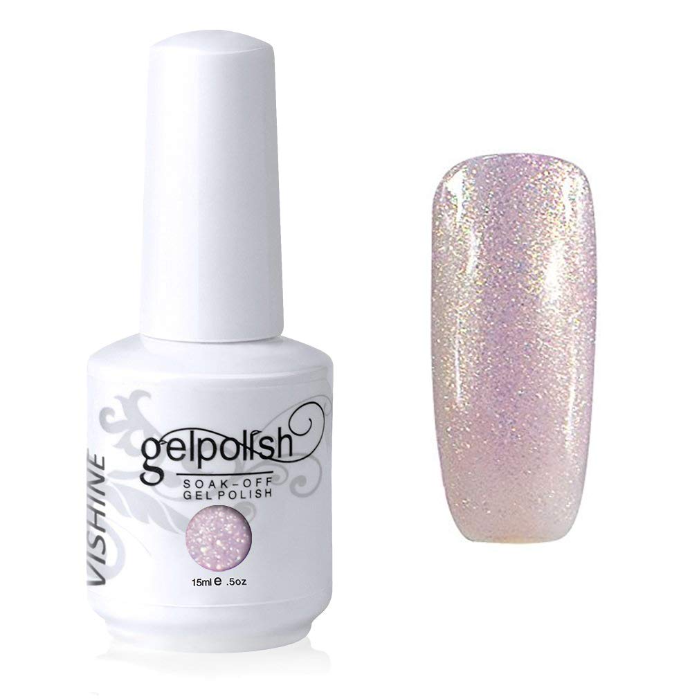 Vishine Soak-off Gel Polish Lacquer Nail Art UV LED Varnish 15ml Pearl Lavenderblush(228)