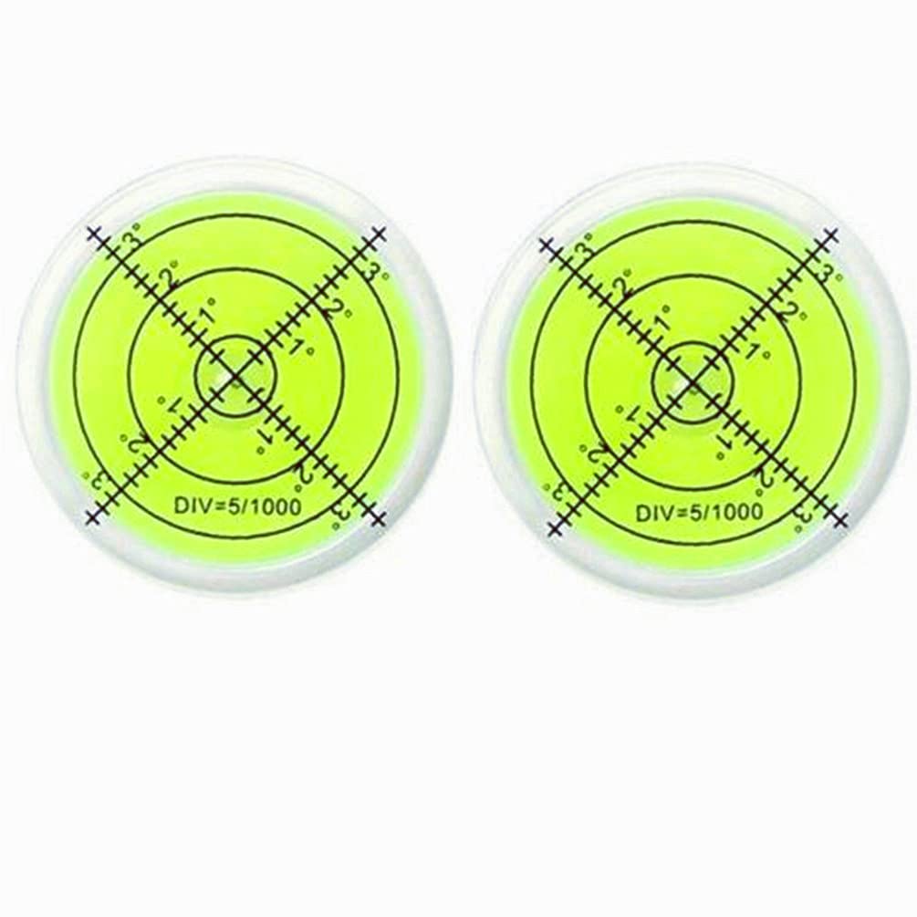 3PCS Bubble Spirit Level 50x10mm Circular Inclinometers Level Bubble for RV, Camper, Camera, Tripods Telescope, Turntables, Phonograph Measuring Tools