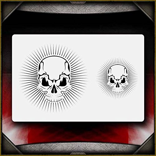 Skull 14 AirSick Airbrush Stencil Template