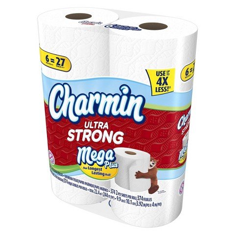 Charmin Ultra Strong Bathroom Tissue 6 Mega Plus Rolls