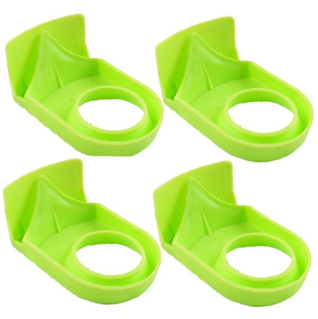 Froiny 4pcs Abs Bottle Buckle Wine Glass Clip Holders Drink Clips Beer Snap for Wine Glass, 4pcs Green