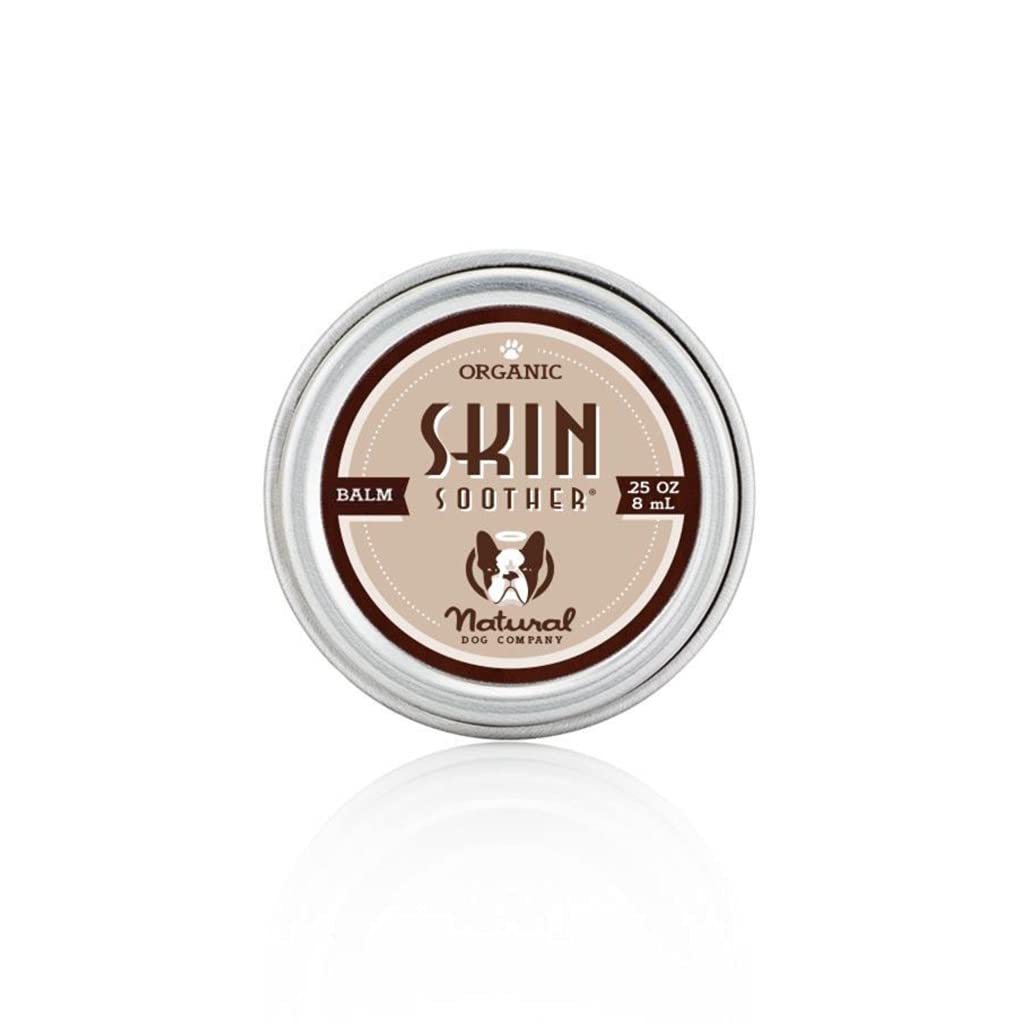 Natural Dog Company - SKIN SOOTHER | All-Natural, Organic, Vegan Balm for Dry, Itchy Skin, Skin Irritations, Minor Cuts, Scrapes, Bug Bites and more - TIN (0.25oz Travel Tin)