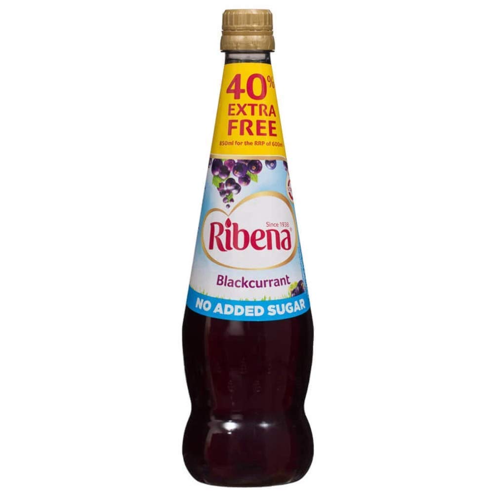 Ribena Concentrate Blackcurrant No Added Sugar 850ml