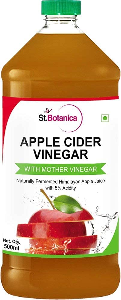 QRASt.Botanica Natural Apple Cider Vinegar with Mother Vinegar - 500 ml - Raw, Unfiltered, UnRefined