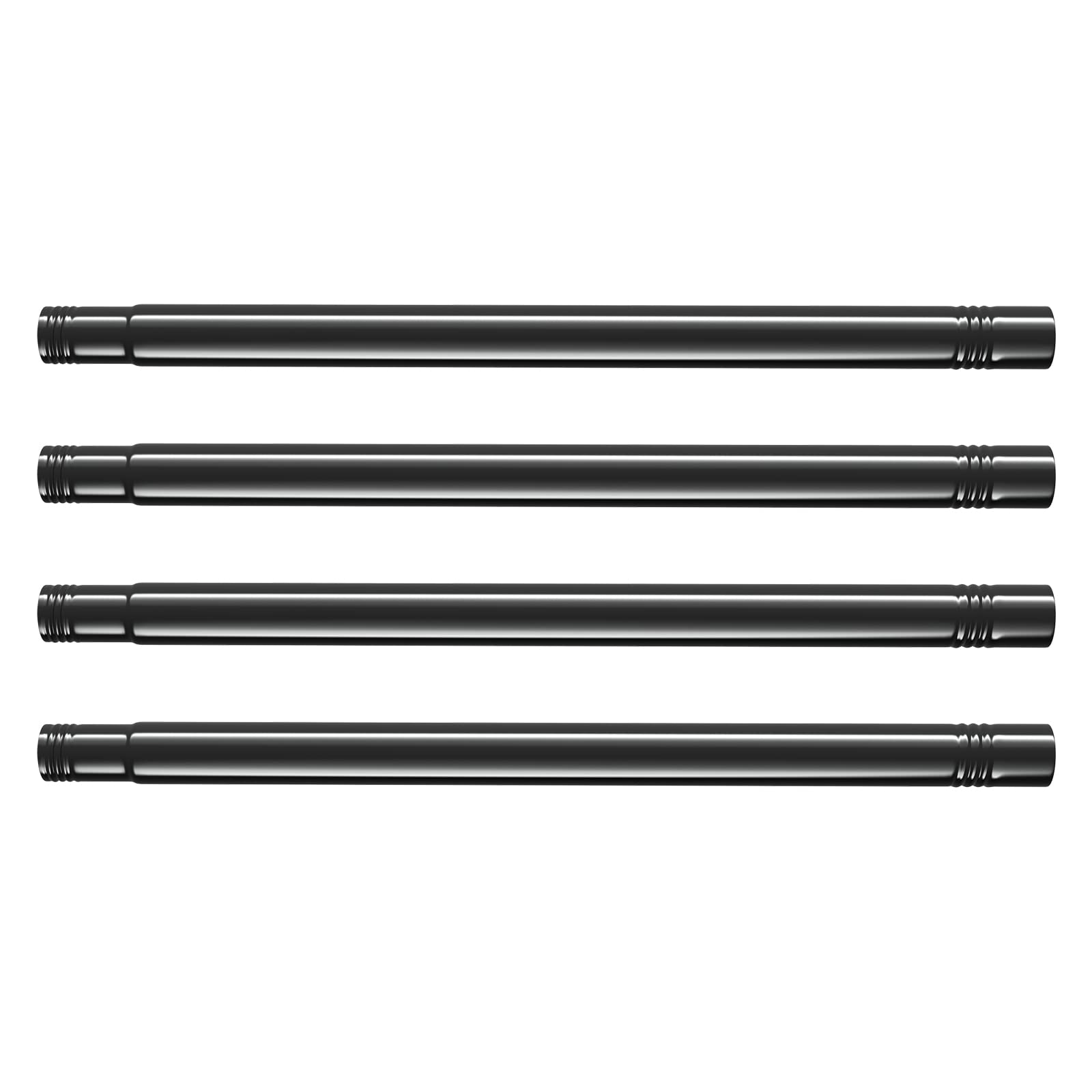 YeYeBest Universal Black Rods for Curtain, Flagpole, 15.7 Inch