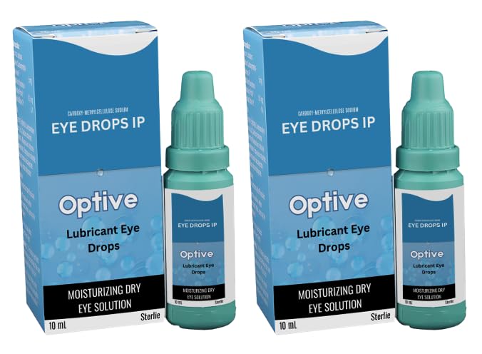 Optive Eye Drops 10ml x 2- Eye Drops for Dry Eye, Lubricant Eye Drops