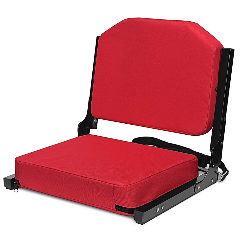 Jauntis Stadium Seats for Bleachers, Bleacher Seats with Ultra Padded Comfy Foam Backs and Cushion, Wide Portable Stadium Chairs with Back Support and Shoulder Strap