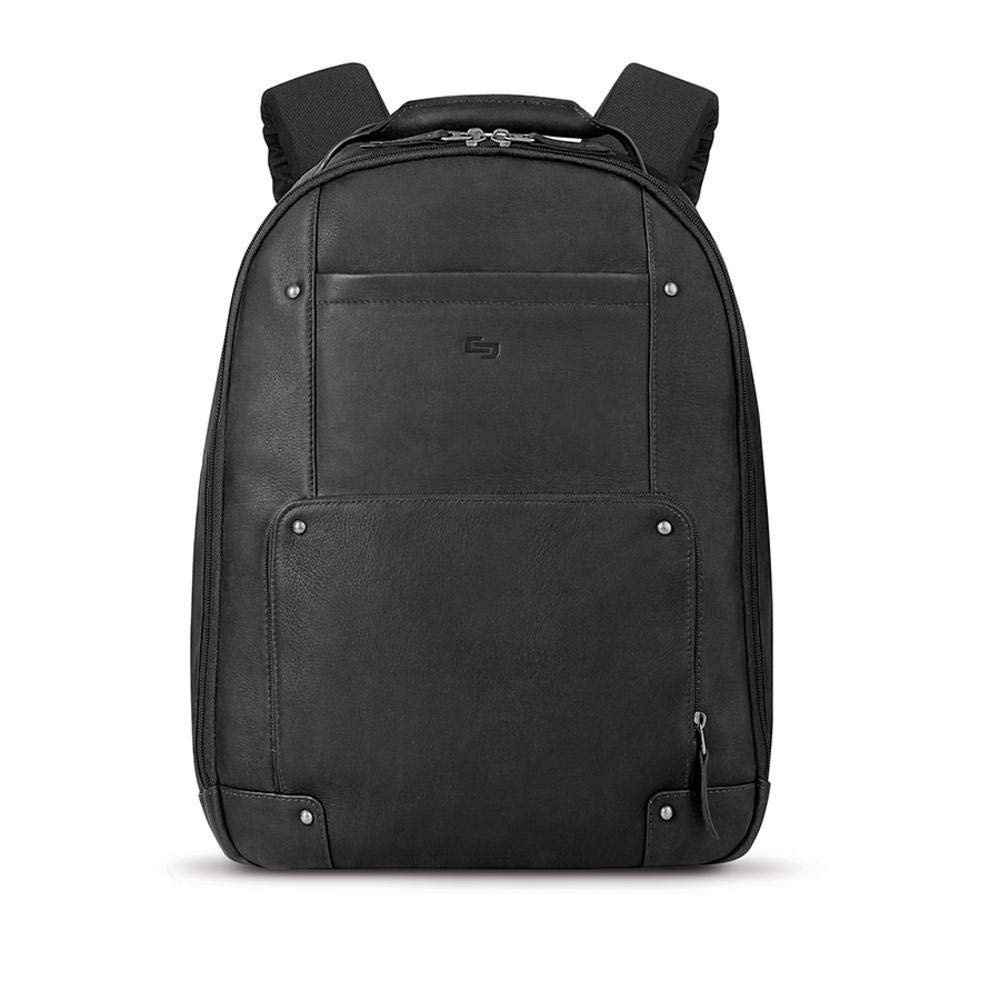 SOLO Executive 15.6 Inch Premium Leather Laptop Backpack, Espresso