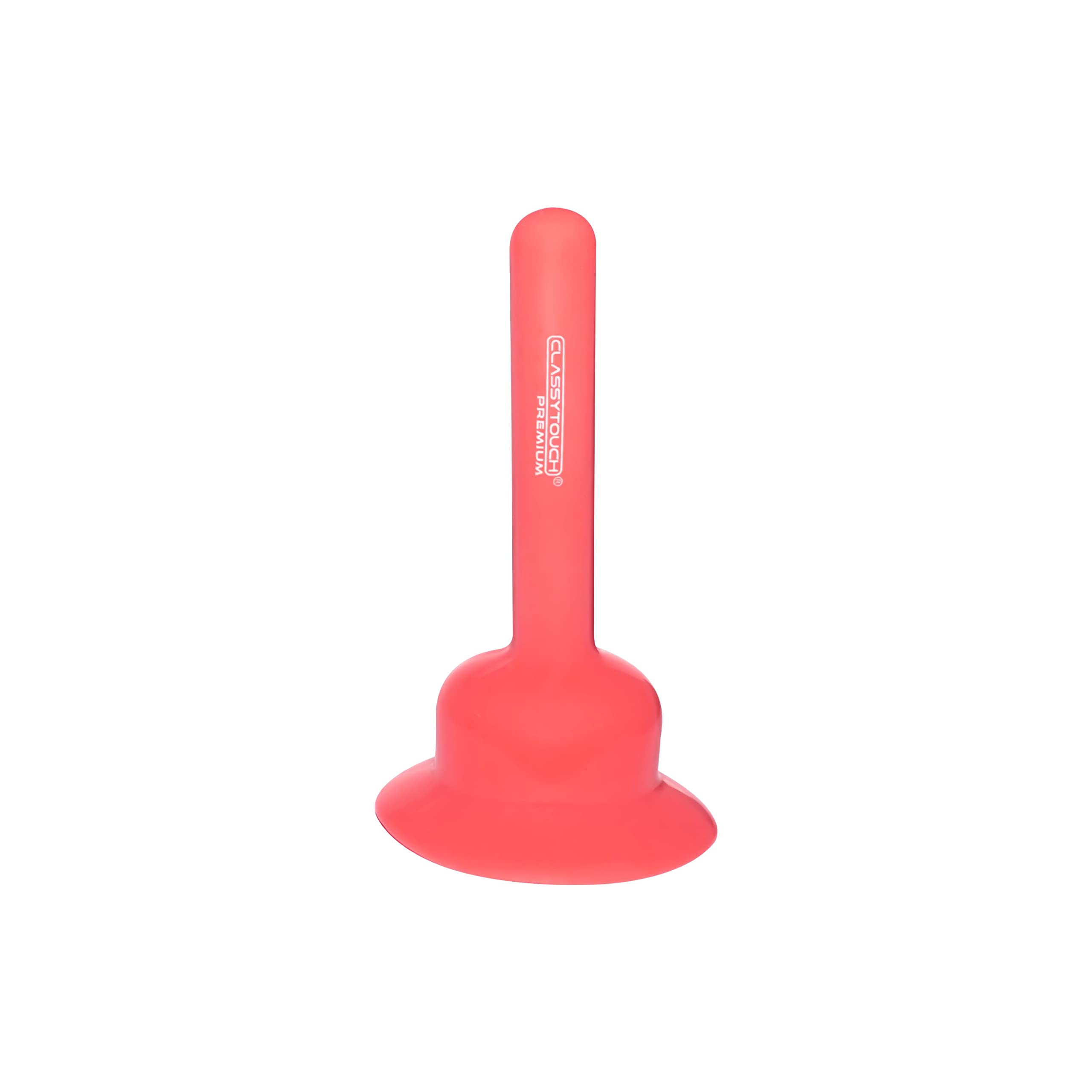 CLASSY TOUCH Sink Plunger with Ergonomic Handle, Drain Blaster Pump Plunger Sink Blockage Cleaning Remover Tool Drain Dredge Tool Bath Plug Long Hair Cleaner Overflow Unblocker(Peach)