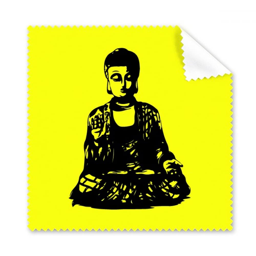 Shakyamuni Portrayal Meditate Sublimation Cleaning Cloth Phone Screen Glasses Cleaner 5pcs