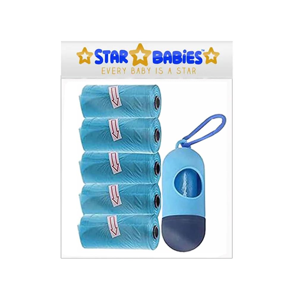 Star Babies Pack of 5 Scented Bag Blue with Dispenser, Pack of 1