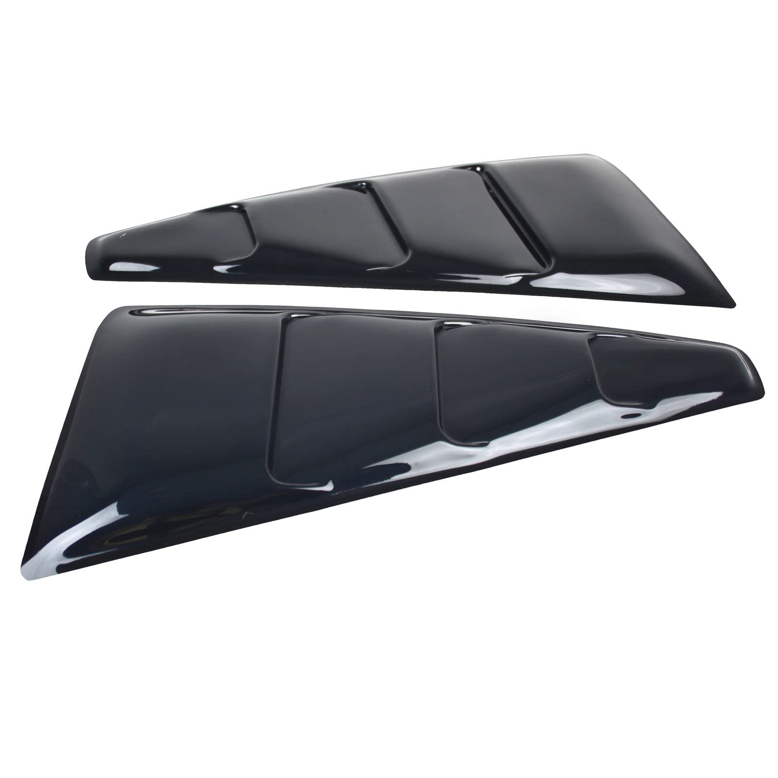 Window Side Louvers Compatible With 2005-2014 Mustang | Quarter Panel Translucent Smoked Tail Deck Lid Bodykit by IKON MOTORSPORTS