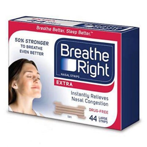 Breathe Right Extra Strength Nasal Strip 44 Count (Pack of 3) (Breathe-fh