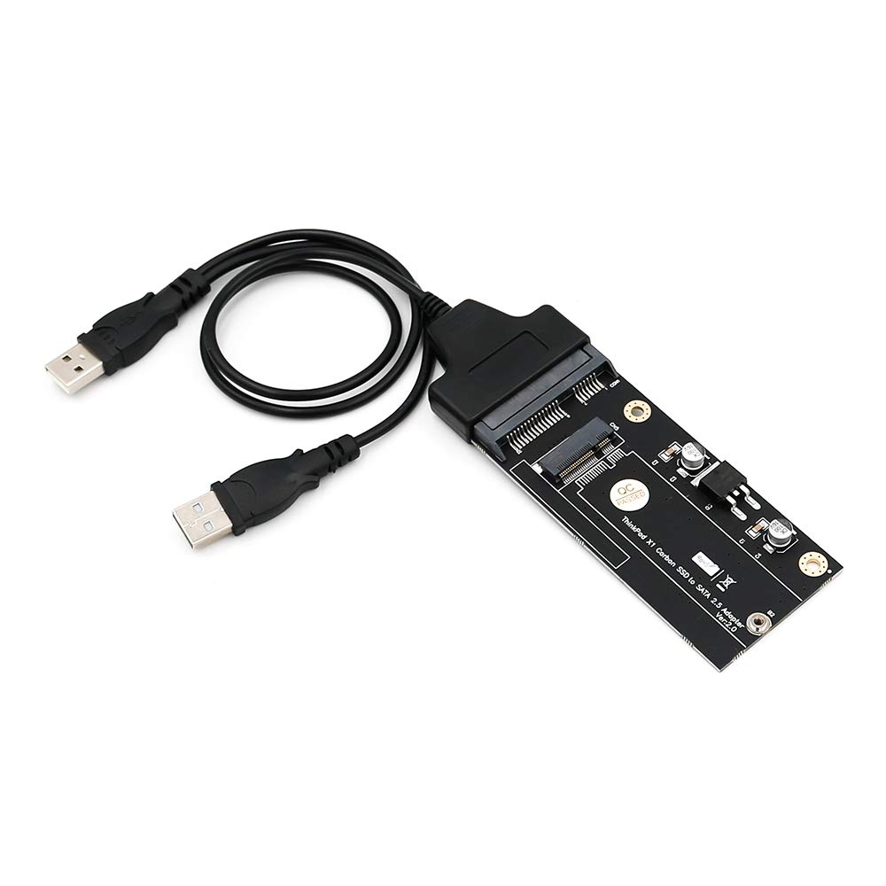 20+6 Pin SSD to SATA 2.5 or USB Adapter with USB 2.0 Cable for Thinkpad Lenovo X1 Carbon