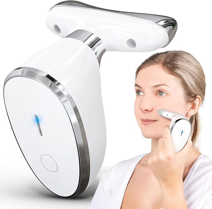 ENLIWISH Neck Lifting Device- Microcurrent Facial Device - Neck and Face Lift Massager, Roller and Cleanser Microsculpt Device - Electric Face Cleanser- Skin Rejuvenation Skin Care Tool