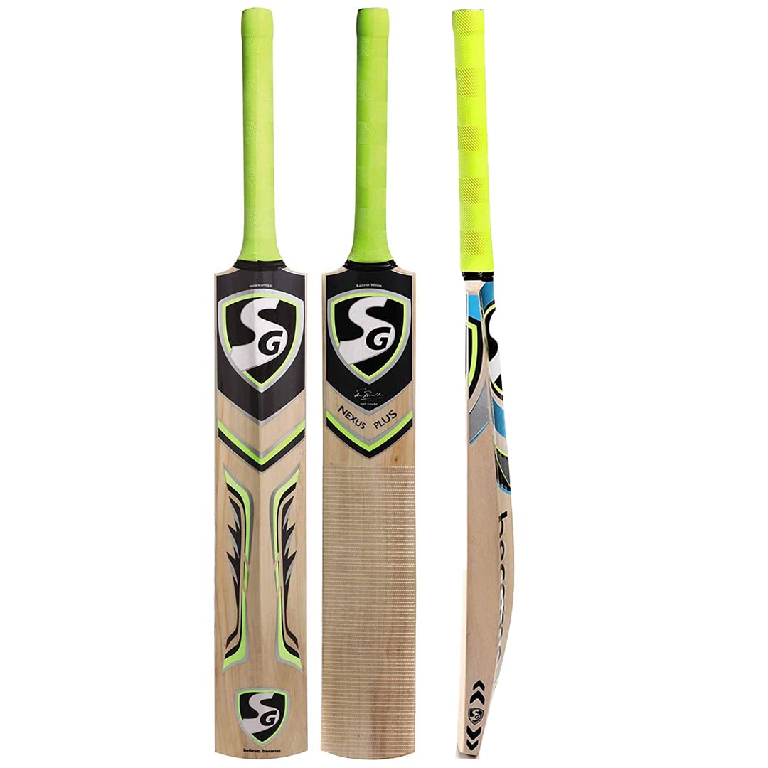 Sg Nexus Plus Kashmir Willow Cricket Bat ( Size: Size 5,Leather Ball )