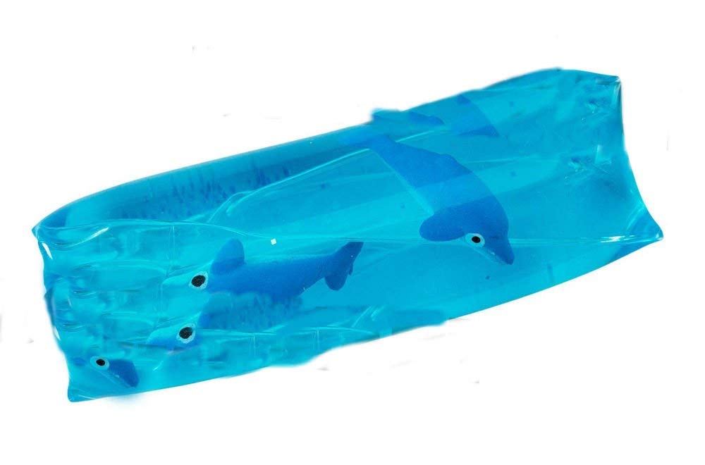 Rhode Island Novelty Water Snake Wigglies - 4.5 Inch, Dolphin, Blue