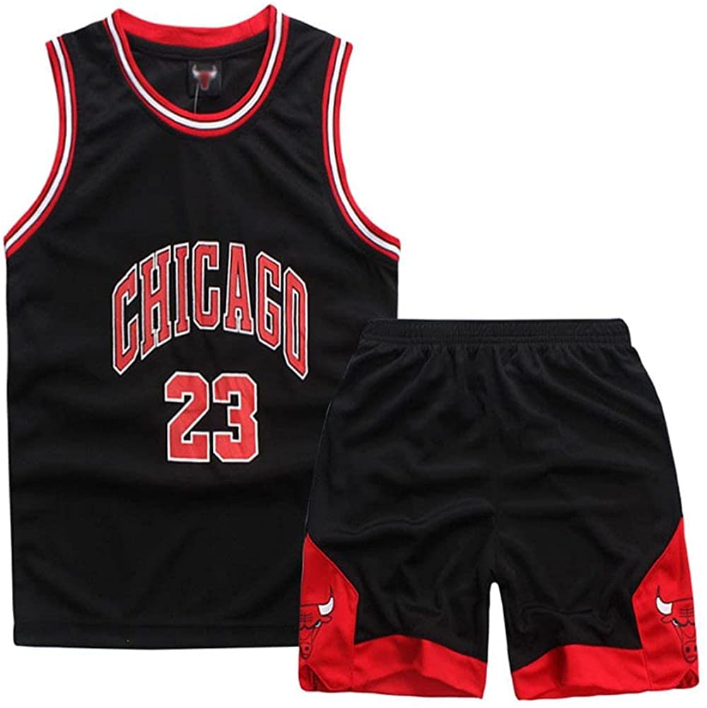 FUTERLYKids Basketball Kit 2 Piece, Kids Basketball Jersey, Sleeveless Basketball Jersey and Kids Basketball Shorts, Pop Boys Basketball Kit for 4-14 Years Old Kids