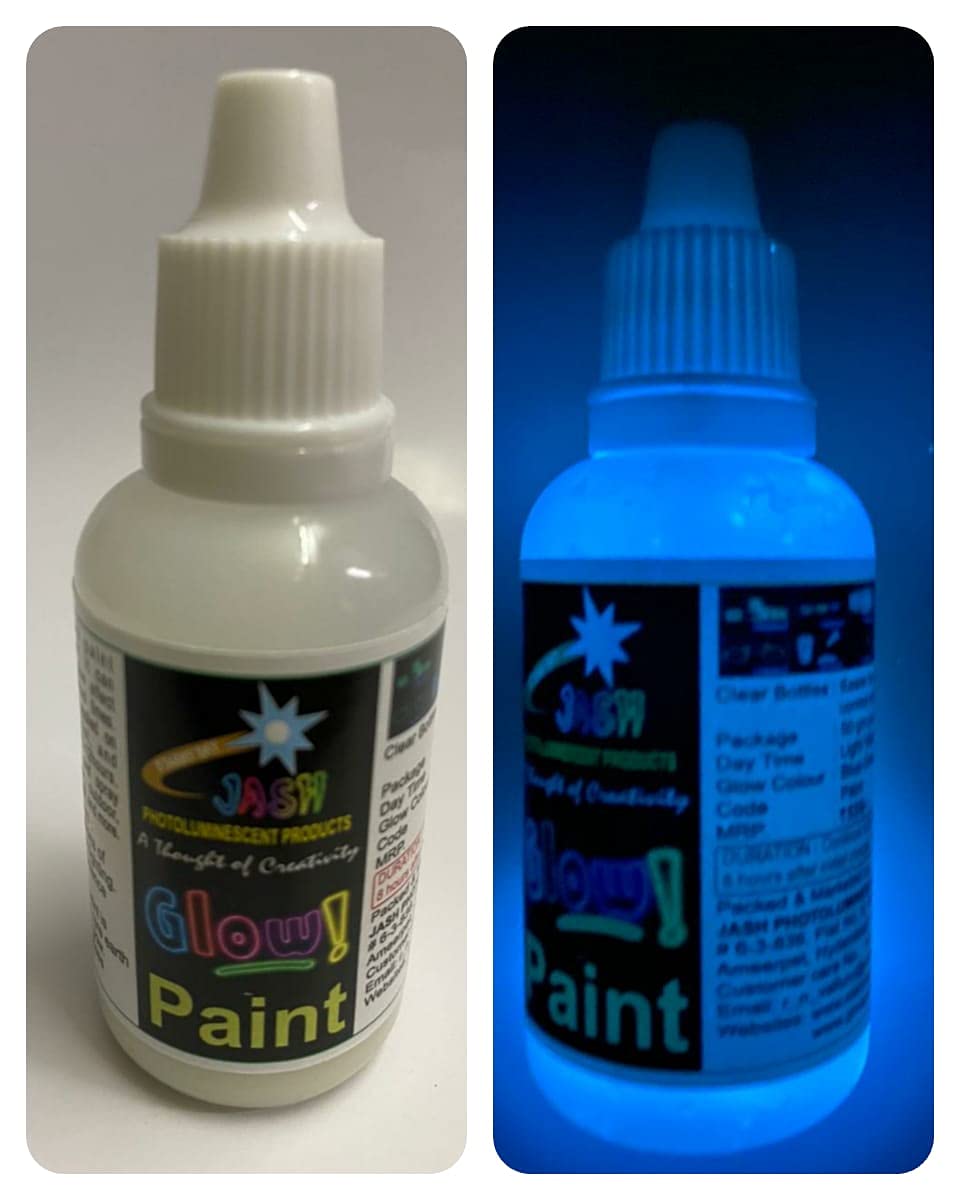 JASH Glow in The Dark Paint 30gm(50ml) Glow time: 8-12hours (Sky-Blue)