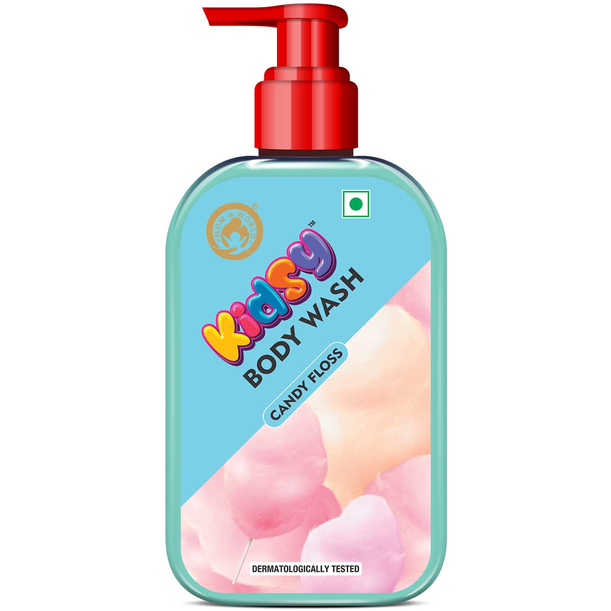 Mom & World Kidsy Candy Floss Body Wash No Tears, No SLS For KIDS, Dermatologically Tested, pH Balanced, 240 ml