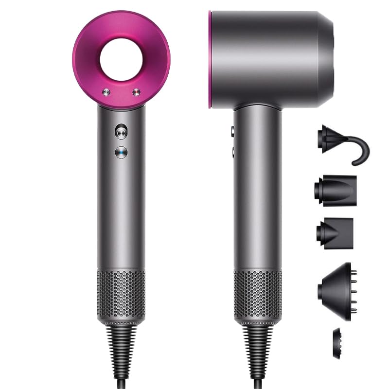 OKEM Professional Ionic Hair Dryer, Powerful Fast Drying Low Noise Blow With 5 Blower Nozzle Set