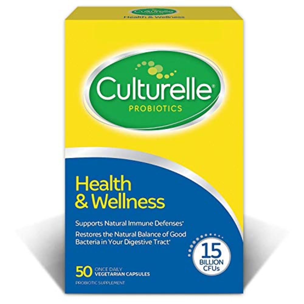 Culturelle Health & Wellness Daily Probiotic for Women & Men, 50 Count, 15 Billion CFUs & A Proven-Effective Probiotic Strain Support your Immune System, Gluten Free, Soy Free, Non-GMO