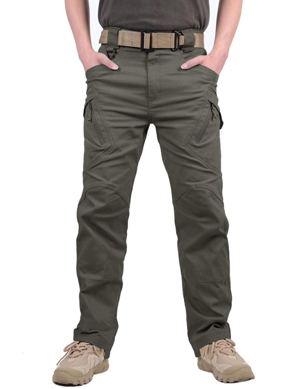 MAGCOMSEN Men's Outdoor Scratch-Resistant Tactical Pants Lightweight Outdoor Cargo Pants Work Trousers