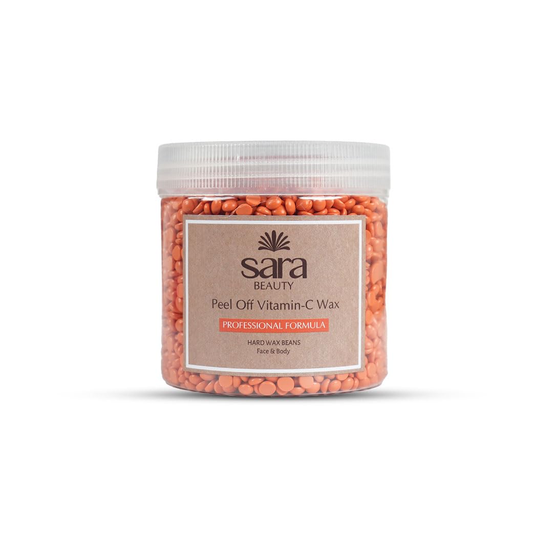 SARA Professional Peel Off Vitamin C Bean Wax | Perfect For Face & Body, 400gm