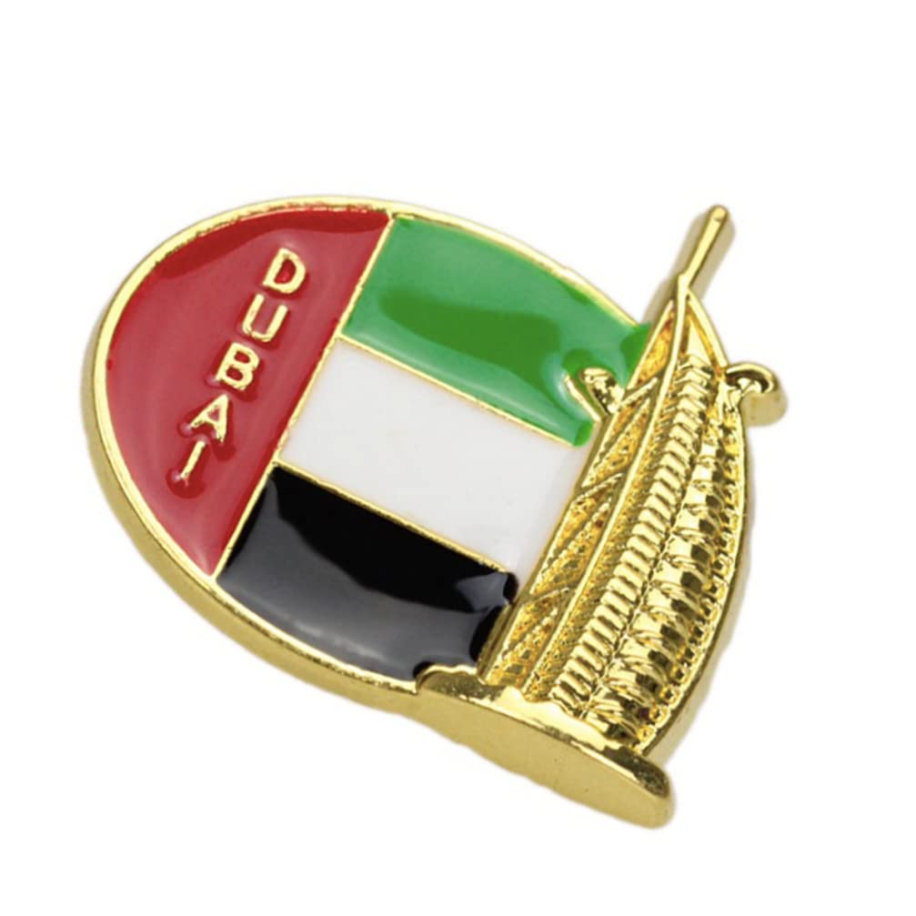 Sewroro Flag Enamel Lapel Pin: 4pcs National Flag Brooch Pins Italy Flag Pin Corsage Badge Travel Lapel Pins Costume Props Decoration Gift for National Day, Dubai