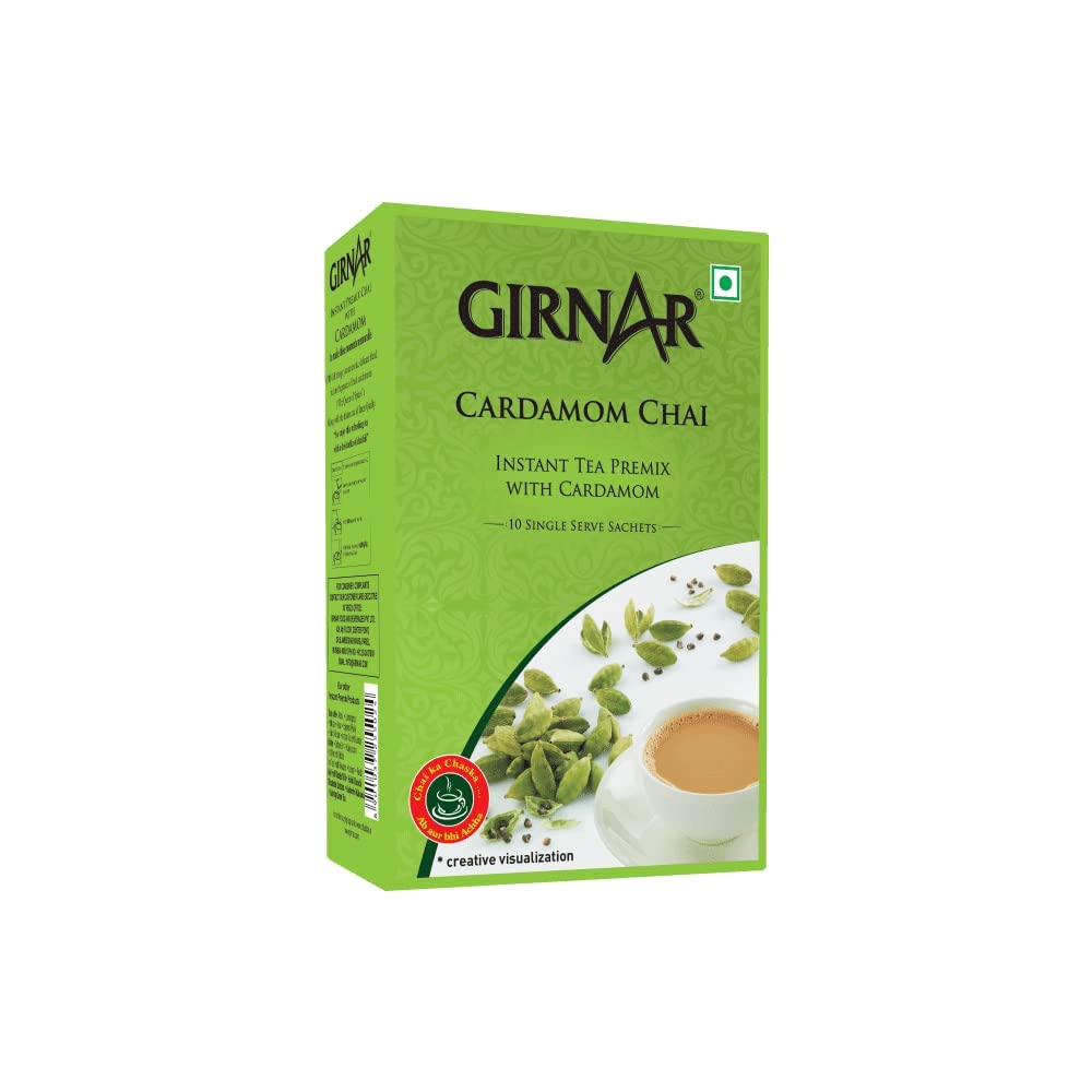 GIRNARInstant Chai/Tea Premix With Cardamom, 10 Sachet Pack