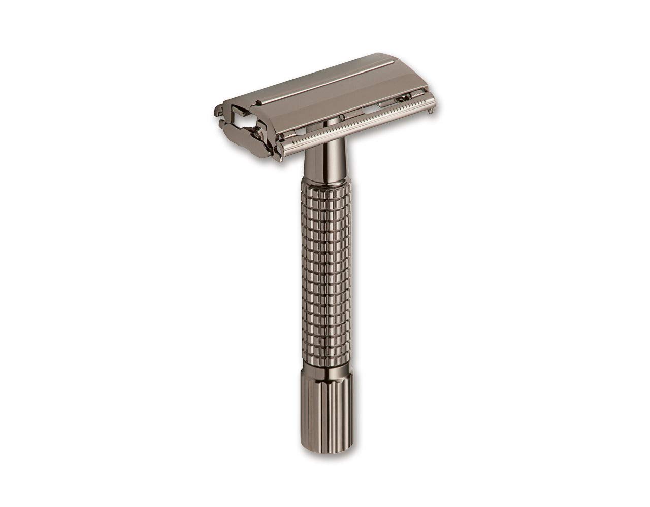 BökerBöker Manufaktur Solingen Safety Razor, Butterfly Gunmetal Grey, 61 g