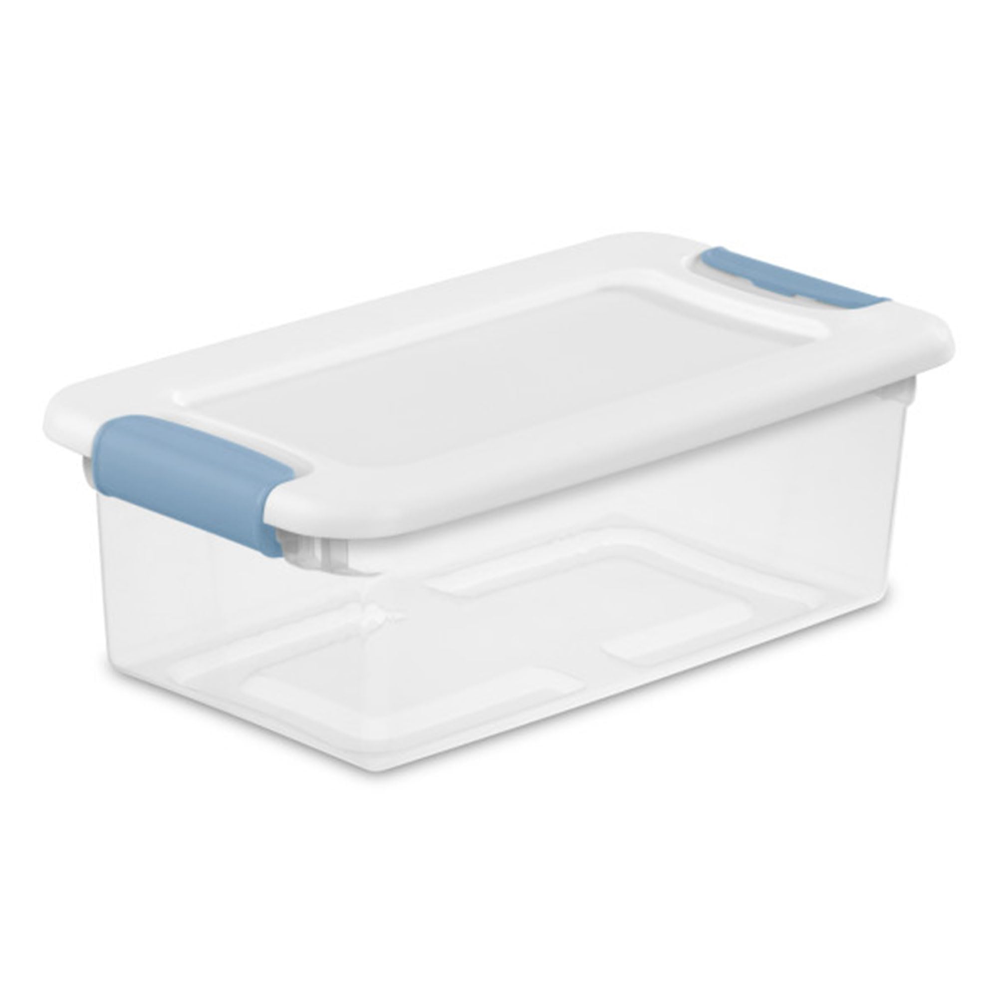 Sterilite 12-Pack Stackable Storage Bin with Lid, Clear Plastic Design, 6 Quart