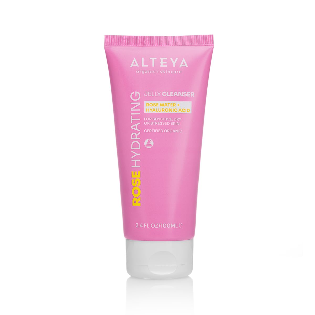 Alteya OrganicsRose Hydrating Jelly Cleanser 100ml - NaTrue Certified Organic - Rose Water and Hyaluronic Acid