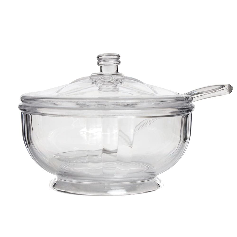 homes r us هومز أر أس esin Clear Sugar Pot With Spoon Height: 8.2Cm Length: 10.6Cm Clear