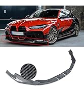 NINTE Front Lip for 2021 2022 2023 BMW G80 M3 G82 M4 ABS Carbon Fiber Coating 3 Pieces MP Style 2...