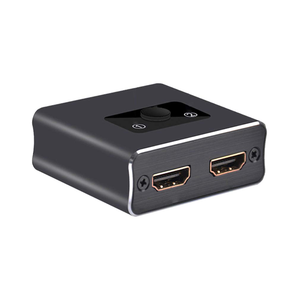 HDMI Switch,HDMI 2.0 Splitter 2 x 1/1 x 2. No External Power Required, Aluminum Alloy,60Hz,Support 4K 3D HD 1080P for Xbox PS4 Roku HDTV, HDMI Switcher 2 Input 1 Output