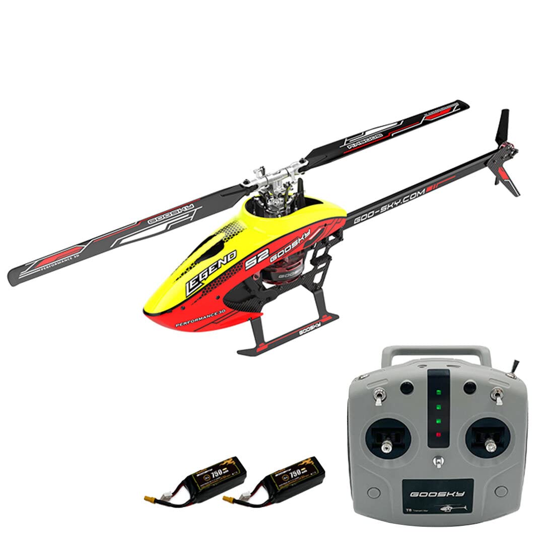 Lumitex GOOSKY S2 Remote Control Helicopter Outdoor, 2.4G 6CH 3D Aerobatic Dual Brushless Direct Drive Motor RC Aircraft, for Model Enthusiasts Beginner Adults Kids (RTF Version)