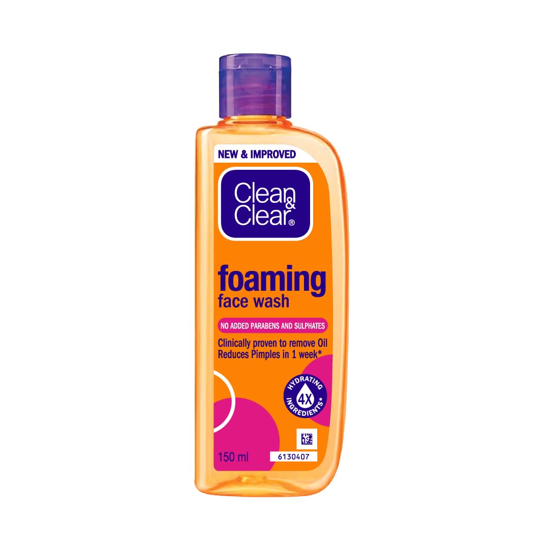 Clean & Clear Foaming Face Wash For Oily Skin, 150ml