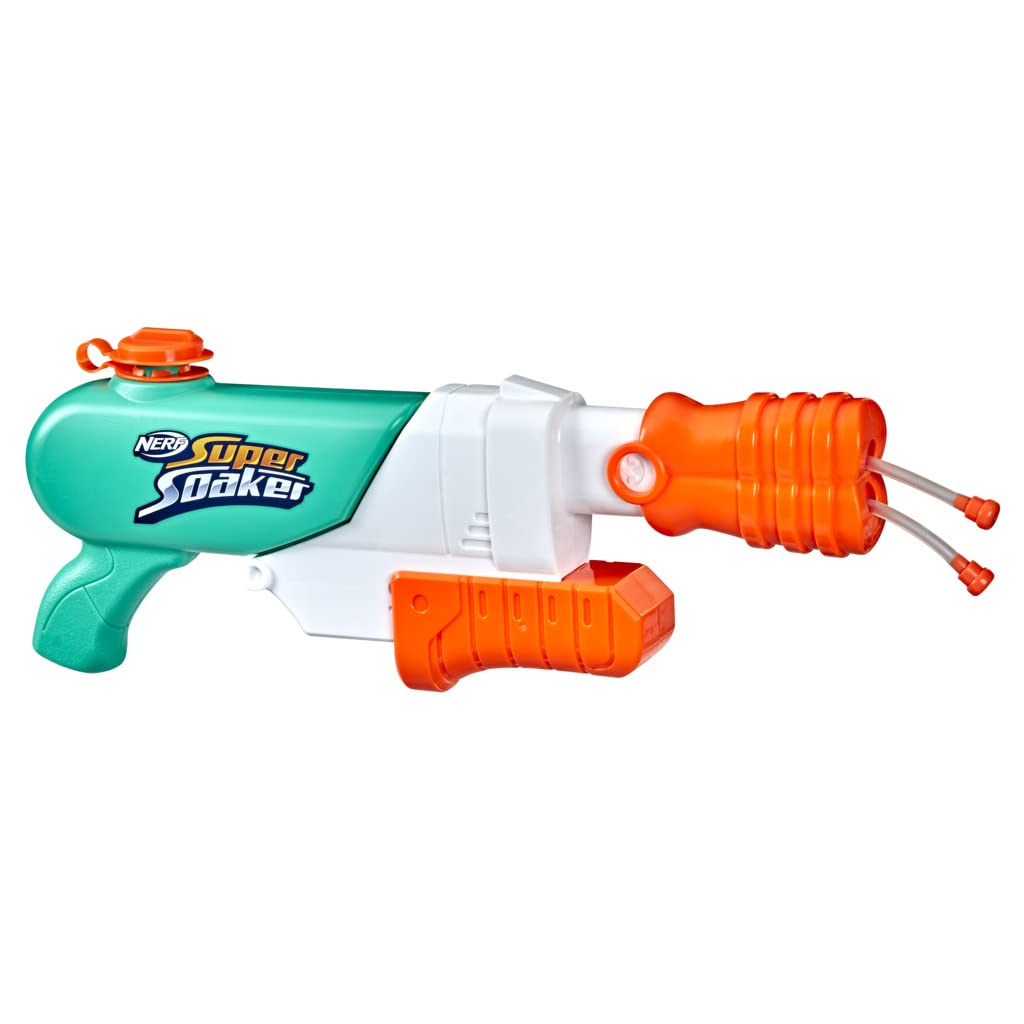 Nerf Super Soaker Hydro Frenzy Water Blaster, Wild 3-In-1 Soaking Fun, Adjustable Nozzle, 2 Water-Launching Tubes