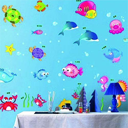 Meetcute™ Water Animal Thinks Couple Bedroom Wall Sticker Size 56cm X 61cm