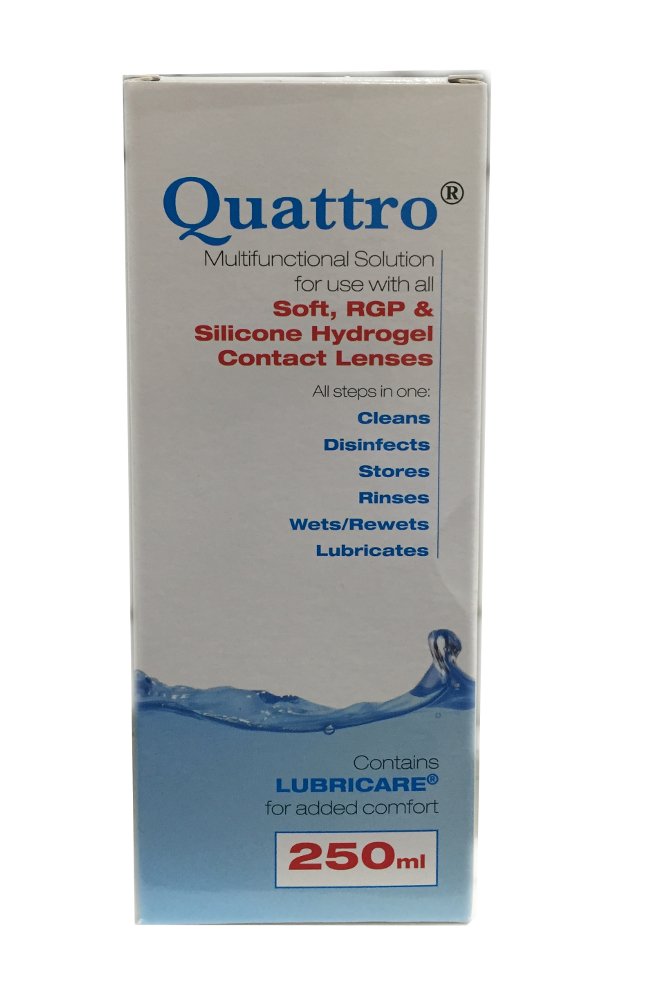 Quattro Multifunctional Contact Lens Solution 250ml Bottle