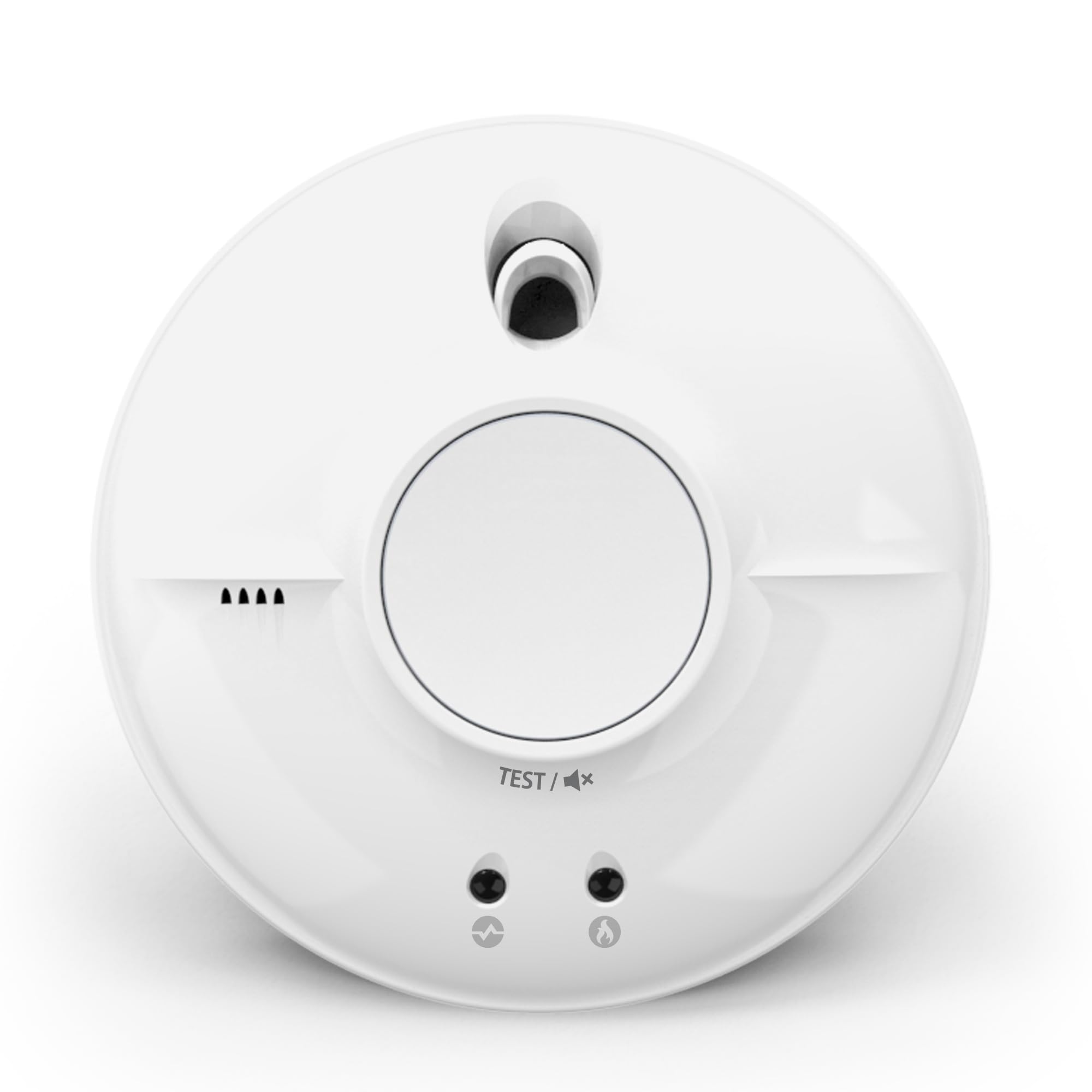 FireAngel Mains Smoke Alarm - SW1-R Mains Powered Optical Smoke Detector with Backup Battery - Wired, Interlinked Smoke Alarms for Home with Test Button and LED Indicators - White