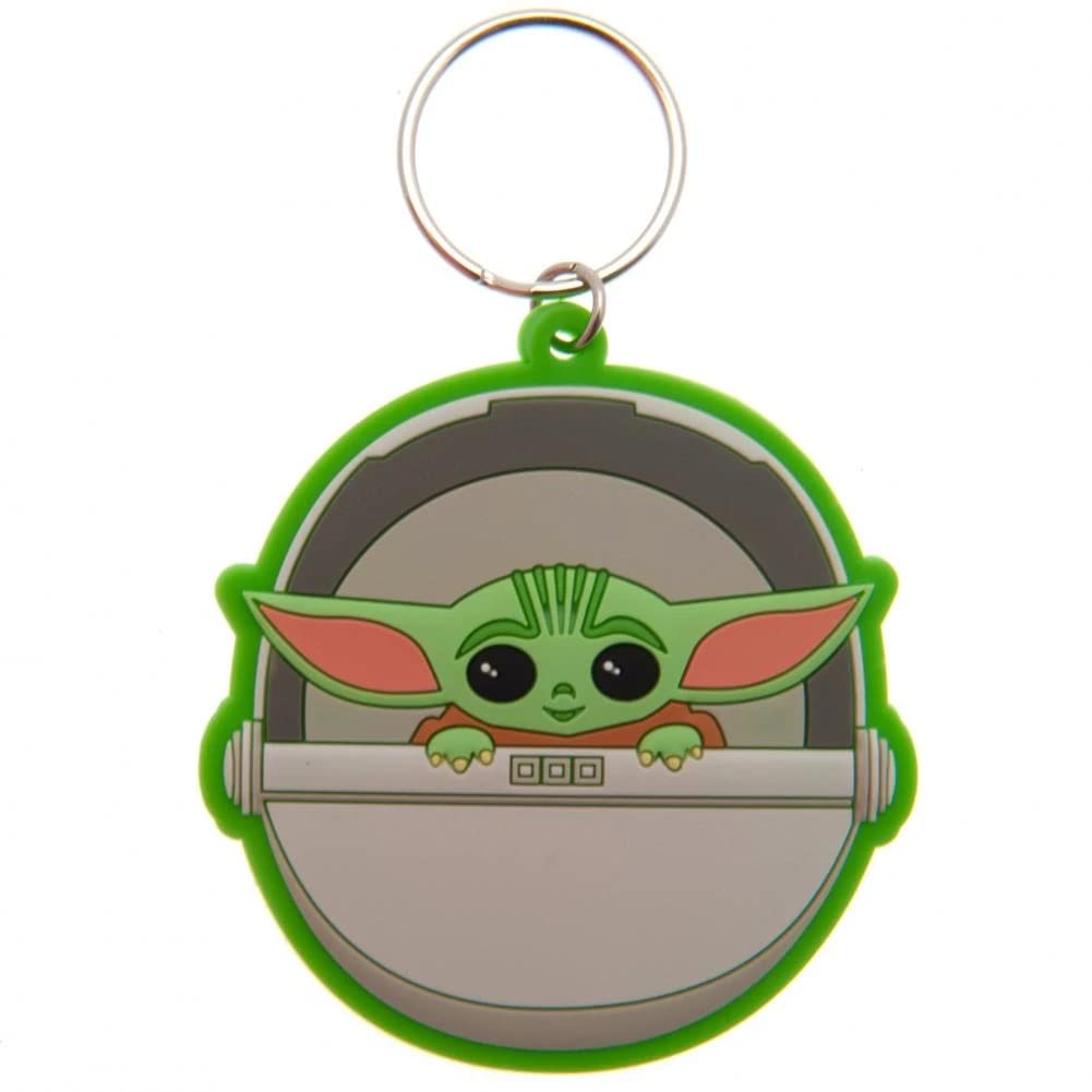 Pyramid InternationalStar Wars: The Mandalorian Unisex Rk39061c Star Wars The Mandalorian Rubber Keyring Baby Yoda , Multicolored, 4 5 x 6 cm UK