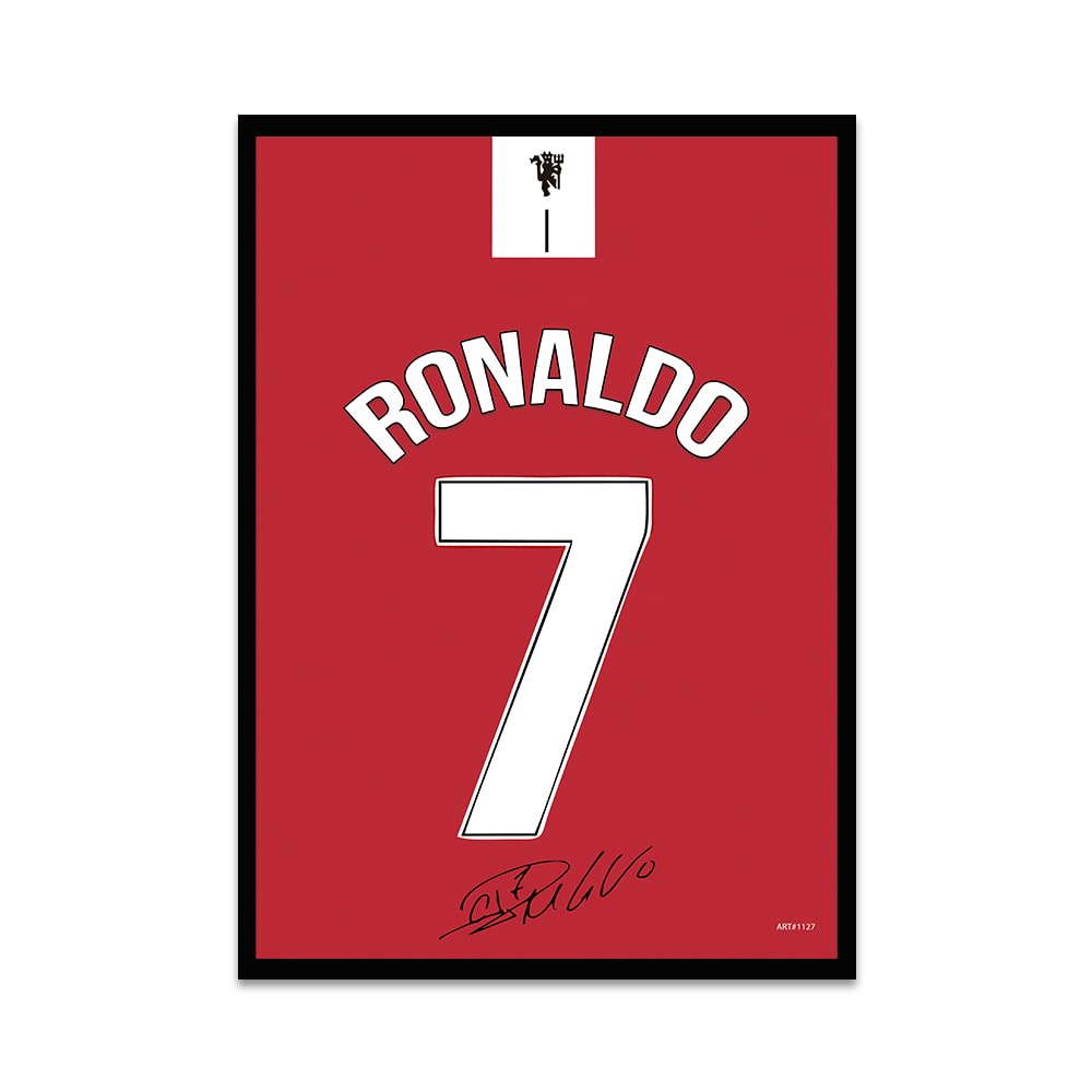 BE FIRST Cristiano Ronaldo Motivational Quotes Framed Posters, Quotes Wall Frame, Positive Quotes Wall Frame for Home Office and Gift