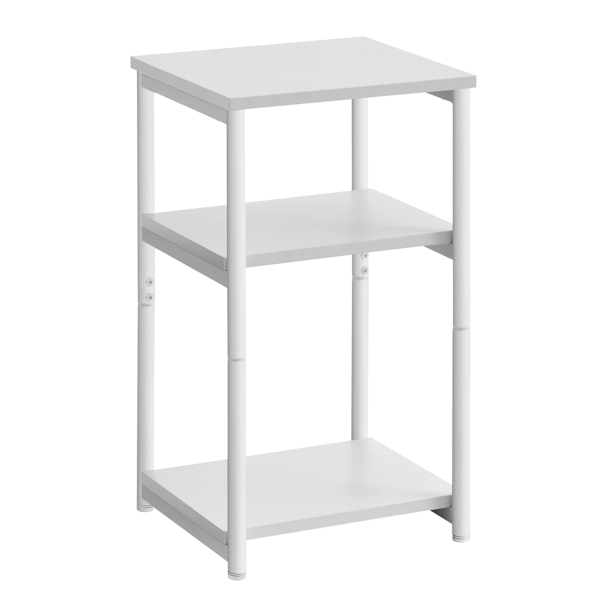 VASAGLE Tall Side Table, End Table with Storage Shelves ULET273W14