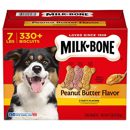 Milk-Bone Peanut Butter Flavor Dog Treats for Small Dogs, 7 Pound, Crunchy Texture Helps Freshen Breath