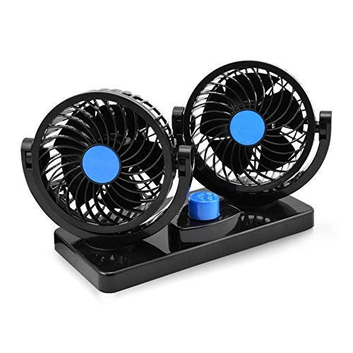 Kardeck Double Headed Vehicle Fan 360 Degree Rotating for All Vehicles