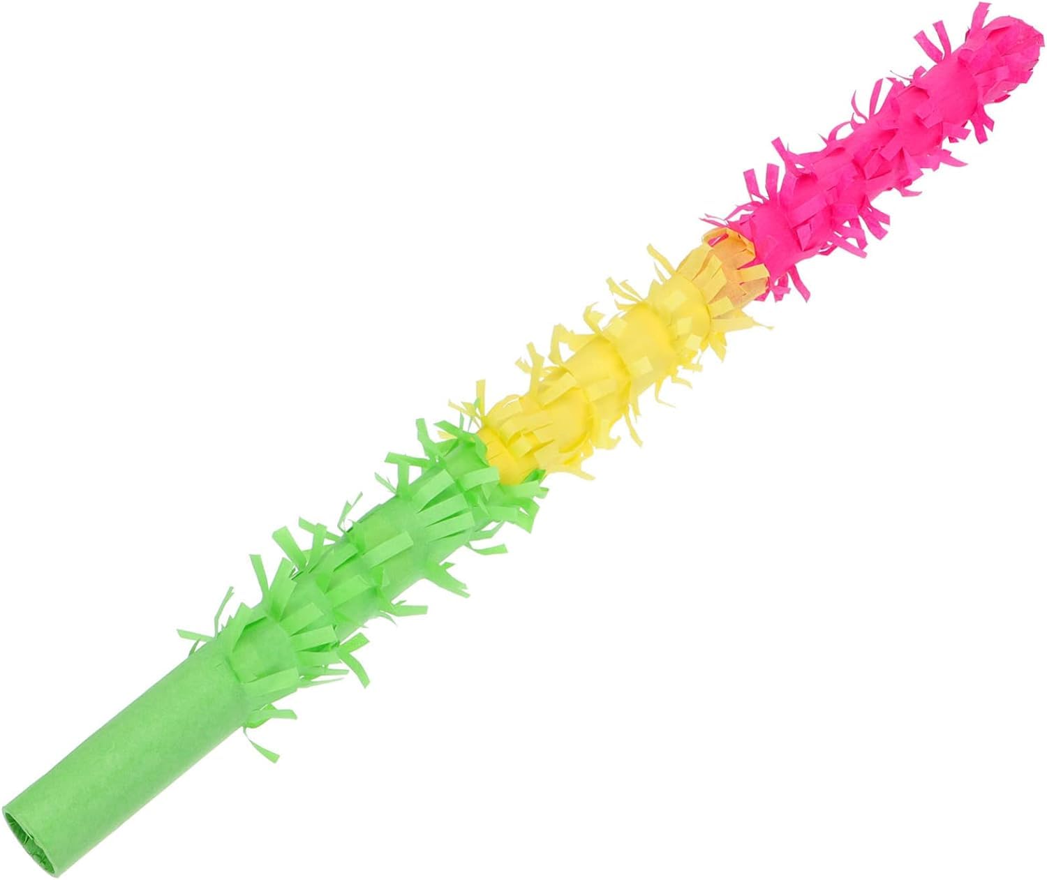 PARTY TIME - 1 Piece Pinata Stick Paper Fringe Wand: Single Piece Pinata Buster Bat Colorful Party Pinata Wand Birthday Party Supplies