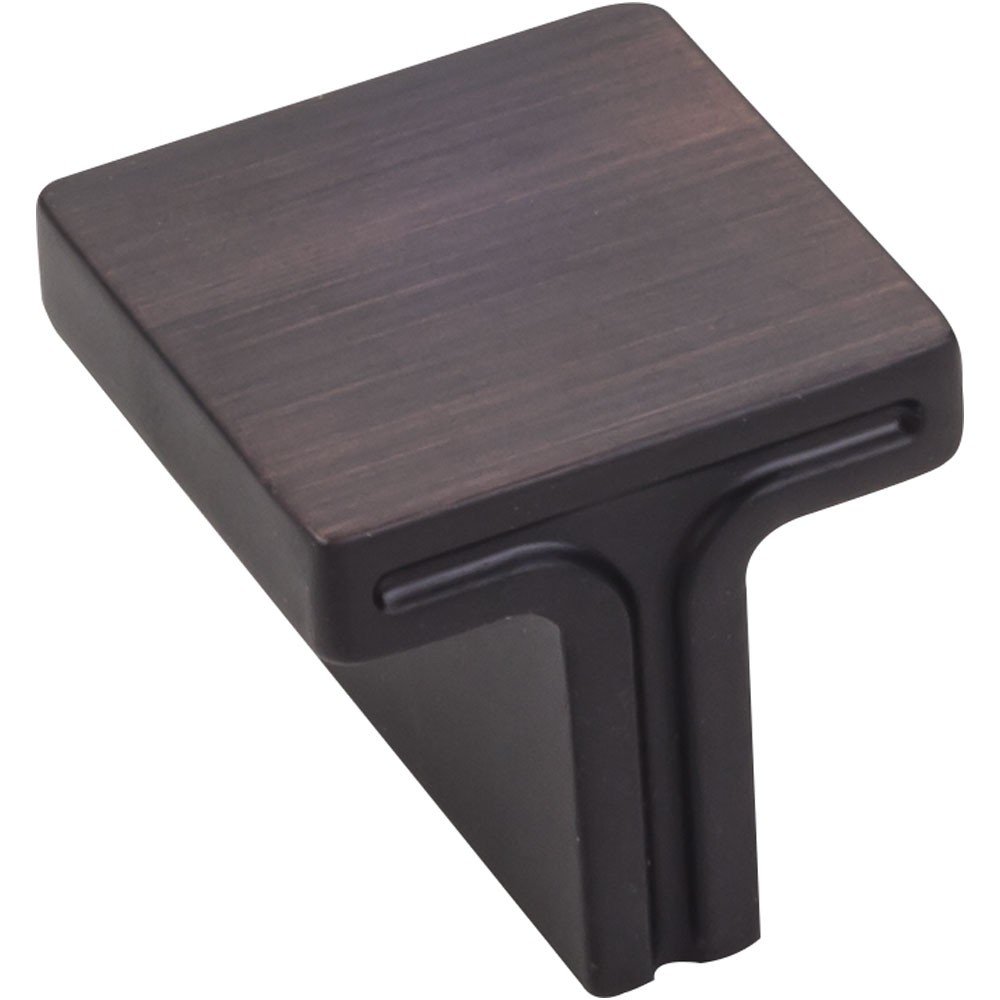 Jeffrey Alexander 867L-DBAC Anwick 1-1/8" L Square Cabinet Knob in Brushed Oil Rubbed Bronze