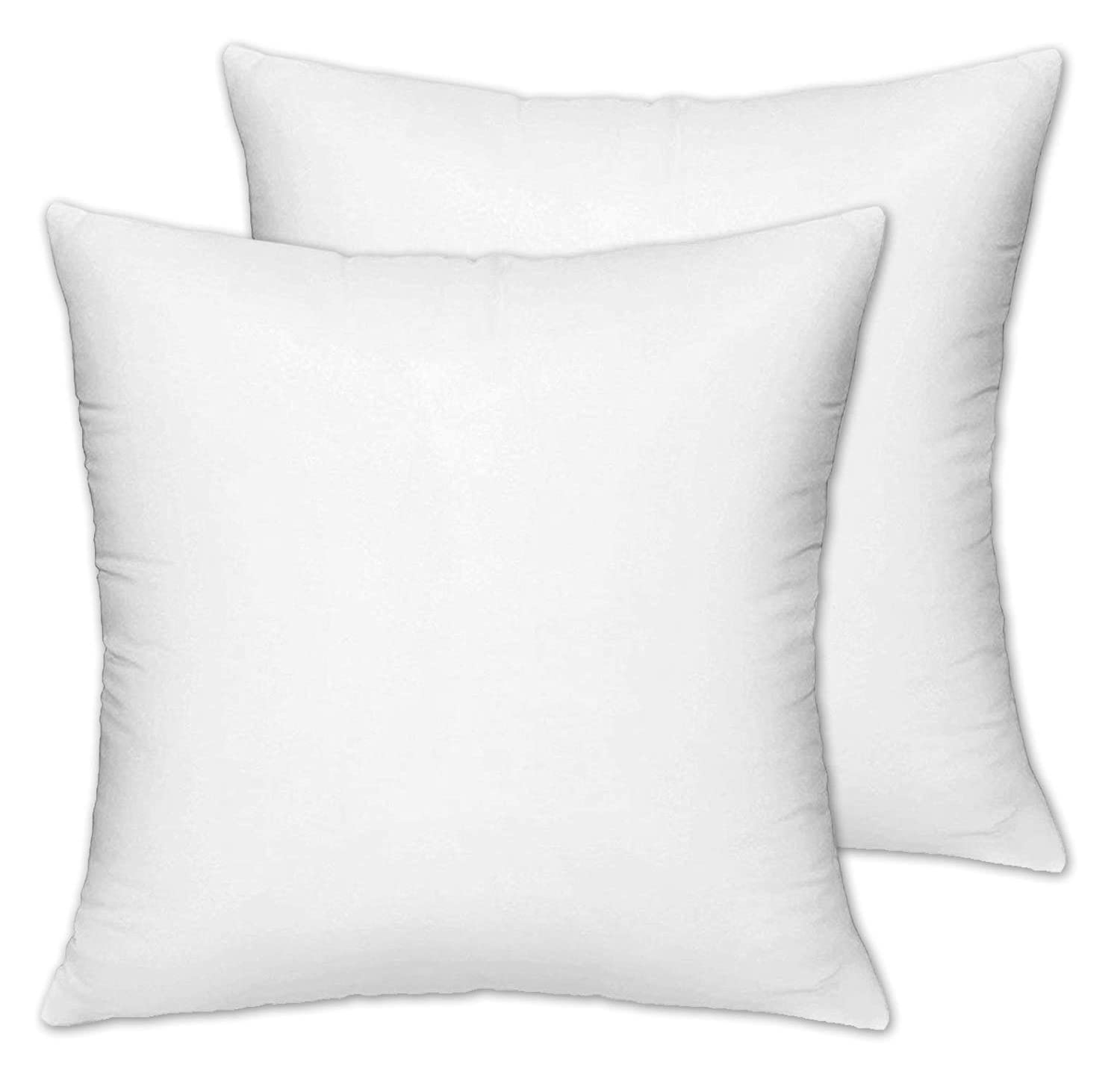 Kuber Industries Square Microfibre Filled Cushion Filler 12"x12"-Pack of 2 (White)-HS_38_KUBMART21166